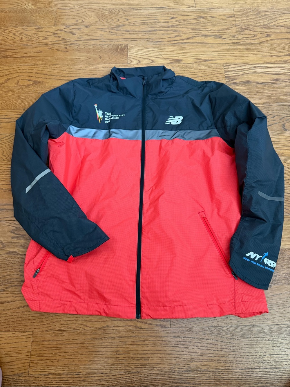 New Balance TCS New York City Marathon 2017 Black and Red Athletic Zip-Up Jacket